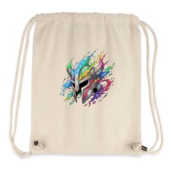 Rune Helmet in Rainbow Fire - Stanley/Stella Recycled Gym Bag - natural - Front