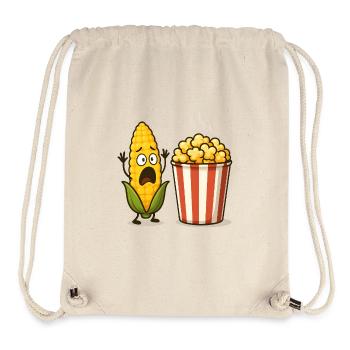 Popcorn choqué au maïs - Sac à cordon recyclé Stanley/Stella - blanc naturel - Devant