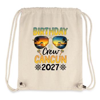 Birthday Crew Cancun 2027 - Stanley/Stella recycelter Gym Bag - Naturweiß - Vorne