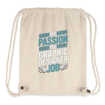 Graphic Designer My Passion My Visual Designer - Stanley/Stella Recycled Gym Bag - natural - Front