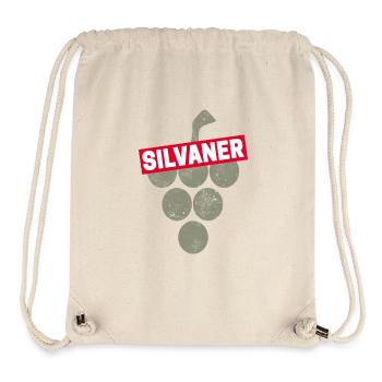 Silvaner Rebe Retro Weintrinker und Winzer Design - Stanley/Stella recycelter Gym Bag - Naturweiß - Vorne