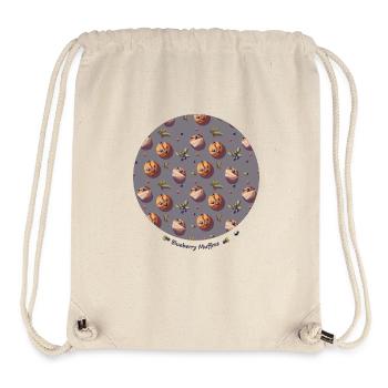 Faites un cercle avec des muffins aux myrtilles, des feuilles et des baies - Sac à cordon recyclé Stanley/Stella - blanc naturel - Devant