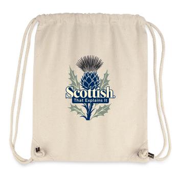 Scottish That Explains It Funny Scot Pride Thistle - Stanley/Stella Recycled Gym Bag - natural - Front
