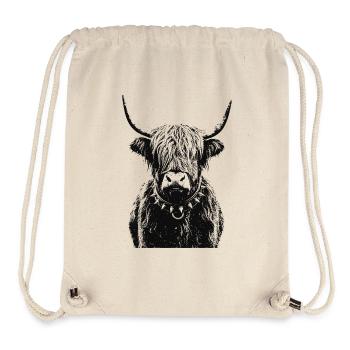 Punk Scotland Highland Cattle - Sac à cordon recyclé Stanley/Stella - blanc naturel - Devant