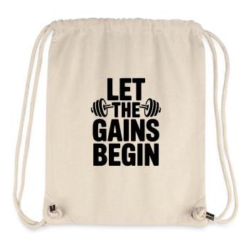 Let The Gains Begin - Stanley/Stella Recycled Gym Bag - natural - Front