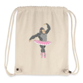 Gorilla im Pinken Tutu tanzt - Stanley/Stella recycelter Gym Bag - Naturweiß - Vorne