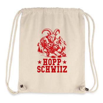 Hopp Schwiiz Eishockey Geißbock Schweizer Fan - Stanley/Stella recycelter Gym Bag - Naturweiß - Vorne