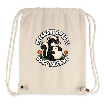 Grossesse de moufette maternelle et sauvage : Fi - Sac à cordon recyclé Stanley/Stella - blanc naturel - Devant