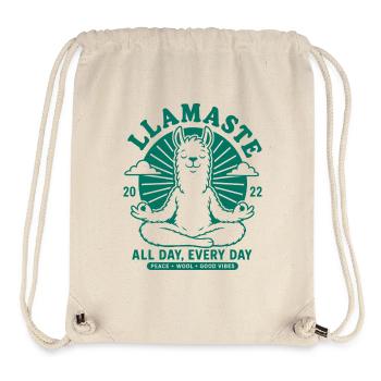 No Prob Llama Just Chill - Stanley/Stella recycelter Gym Bag - Naturweiß - Vorne