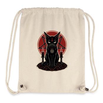 Schwarze Katze im Pentagramm - Stanley/Stella recycelter Gym Bag - Naturweiß - Vorne