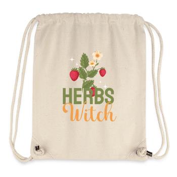 Herbes Sorcière Florale - Sac à cordon recyclé Stanley/Stella - blanc naturel - Devant