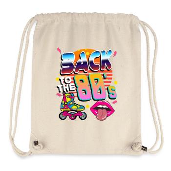 Retour au Neon Pop des années 80 - Sac à cordon recyclé Stanley/Stella - blanc naturel - Devant