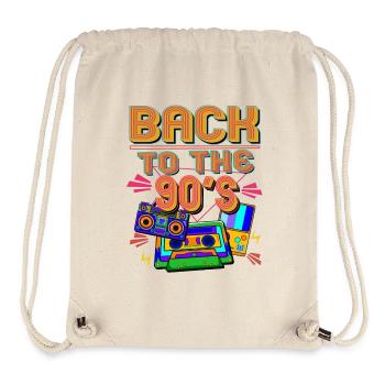 Retour au néon rétro des années 90 - Sac à cordon recyclé Stanley/Stella - blanc naturel - Devant