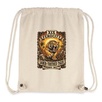 XIX Ferocity: Säbelzahntiger - Stanley/Stella recycelter Gym Bag - Naturweiß - Vorne