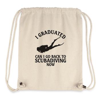 J’ai obtenu mon diplôme Puis-je faire de la plongée sous-marine maintenant - Sac à cordon recyclé Stanley/Stella - blanc naturel - Devant