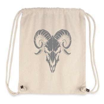 Schädel mit Hörner Widder Totenkopf - Stanley/Stella recycelter Gym Bag - Naturweiß - Vorne