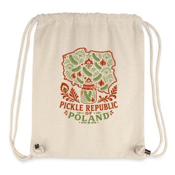 Pickle-Republik Polen - Stanley/Stella recycelter Gym Bag - Naturweiß - Vorne