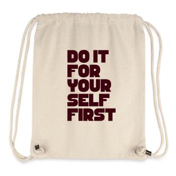 Do it for yourself first - Stanley/Stella Recycled Gym Bag - natural - Front