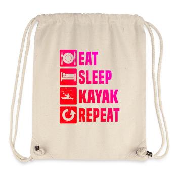 Geschenkidee für den Kajak-Fan mit Wildwasserkajak - Stanley/Stella recycelter Gym Bag - Naturweiß - Vorne