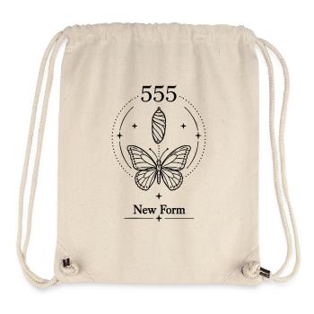 Transformation du papillon 555 - Sac à cordon recyclé Stanley/Stella - blanc naturel - Devant