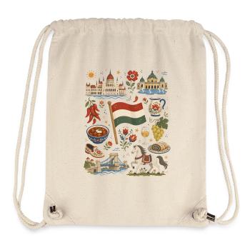 Ungarn | Budapest, Puszta & Genuss - Stanley/Stella recycelter Gym Bag - Naturweiß - Vorne