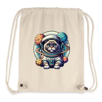 Kleine süße Katze als Astronaut Raumfahrer - Stanley/Stella recycelter Gym Bag - Naturweiß - Vorne