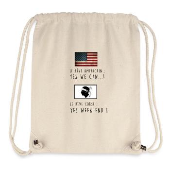 americain corse - Sac à cordon recyclé Stanley/Stella - blanc naturel - Devant
