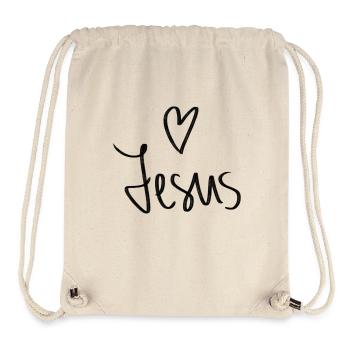 Jesus Heart - Stanley/Stella Recycled Gym Bag - natural - Front