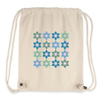 Star Scape Geometrisches Muster - Stanley/Stella recycelter Gym Bag - Naturweiß - Vorne