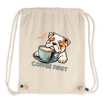 Coffee Bulldog - Stanley/Stella Recycled Gym Bag - natural - Front