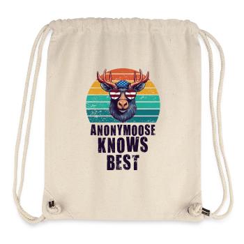 Anonymousoose Knows Best Cool Moose - Stanley/Stella Recycled Gym Bag - natural - Front