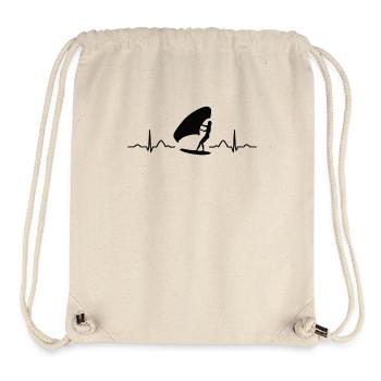 Flügel Surfer Wingsurfing Retro Folie Flügel - Stanley/Stella recycelter Gym Bag - Naturweiß - Vorne