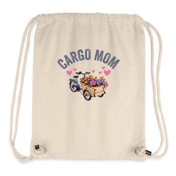 Cargo Mom Lastenrad Cargobike - Stanley/Stella recycelter Gym Bag - Naturweiß - Vorne