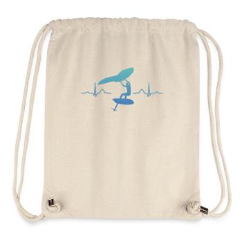 Flügel Surfer Wingsurfing Retro Folie Flügel - Stanley/Stella recycelter Gym Bag - Naturweiß - Vorne
