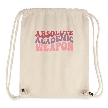 Studenten Absolute Academic Weapon - Stanley/Stella recycelter Gym Bag - Naturweiß - Vorne