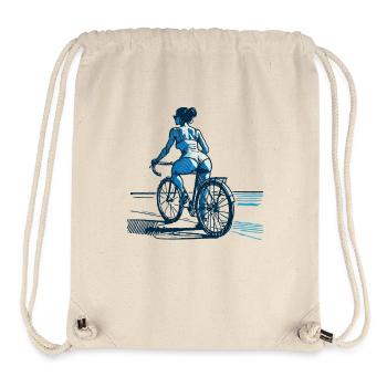 Ästhetisches Rennrad Design für stilvolle - Stanley/Stella recycelter Gym Bag - Naturweiß - Vorne