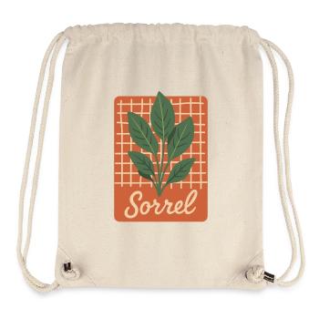 Sorrel - Botanical Herbs Illustration Retro - Stanley/Stella Recycled Gym Bag - natural - Front