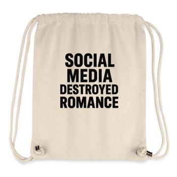Social media destroys romance - Stanley/Stella Recycled Gym Bag - natural - Front