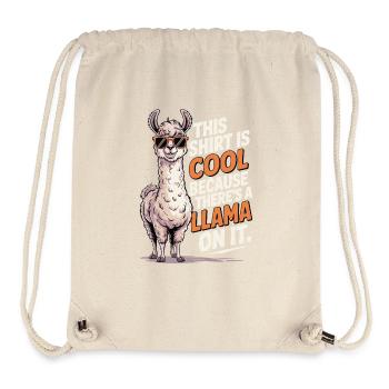 This Is a Cool Llama shirt - Stanley/Stella Recycled Gym Bag - natural - Front