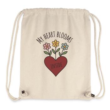 Heart with Flowers - Vintage - Stanley/Stella Recycled Gym Bag - natural - Front
