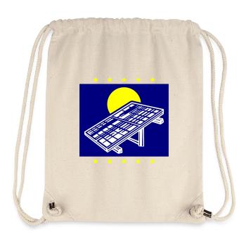 Système photovoltaïque Énergie solaire - Sac à cordon recyclé Stanley/Stella - blanc naturel - Devant