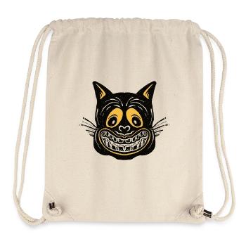 Dunkle Grinsekatze - Stanley/Stella recycelter Gym Bag - Naturweiß - Vorne