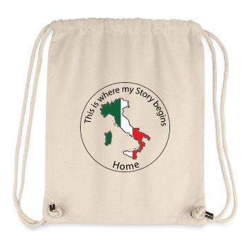 This is where my story begins - Italien - Stanley/Stella recycelter Gym Bag - Naturweiß - Vorne