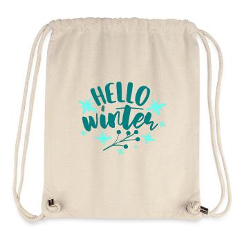Hallo Winter - Stanley/Stella recycelter Gym Bag - Naturweiß - Vorne