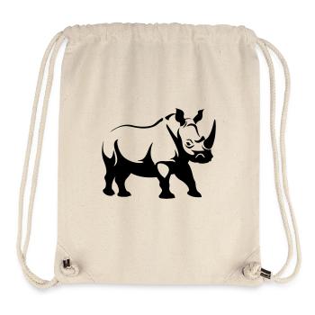 Bien-être animal rhinocéros - Sac à cordon recyclé Stanley/Stella - blanc naturel - Devant