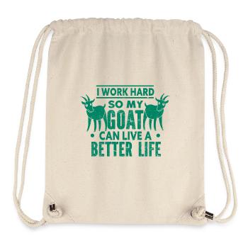 Ziege - Bock - Geiß - Bauernhof - Zoo - Urlaub - Stanley/Stella recycelter Gym Bag - Naturweiß - Vorne
