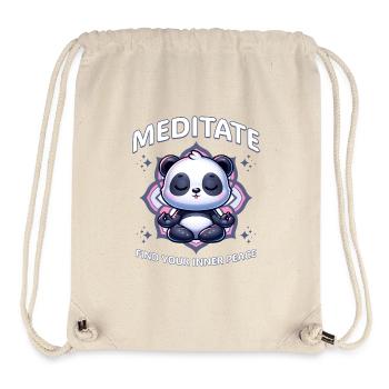 Meditate Panda Find Your Inner Peace - Stanley/Stella recycelter Gym Bag - Naturweiß - Vorne