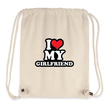 I love my girlfriend - Stanley/Stella Recycled Gym Bag - natural - Front