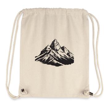 Mountains Symbol Silhouette - Stanley/Stella Recycled Gym Bag - natural - Front