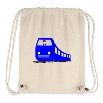 Train or metro on the rails with driver - Stanley/Stella Recycled Gym Bag - natural - Front